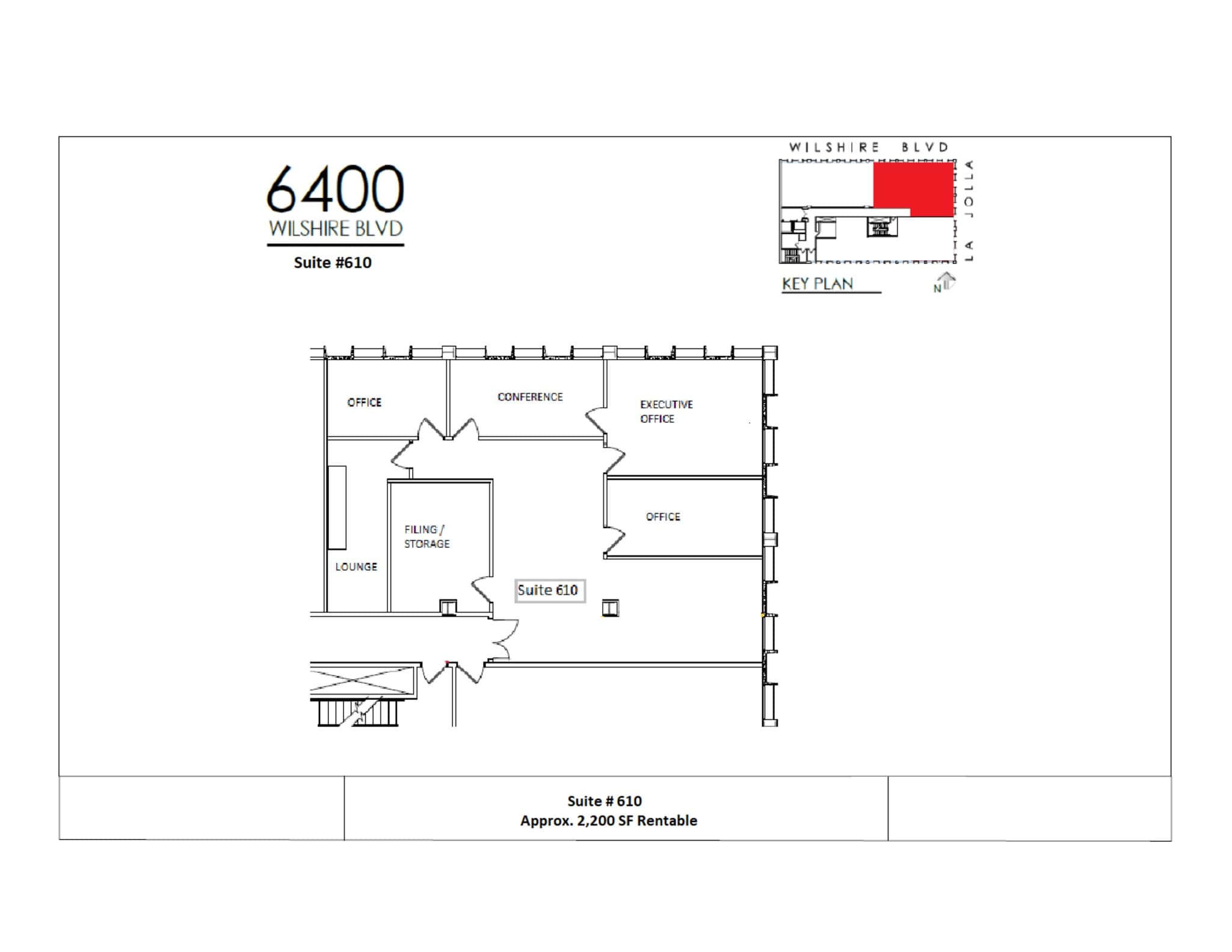 6404 Wilshire Blvd, Los Angeles, CA à louer Plan de site– Image 1 sur 10