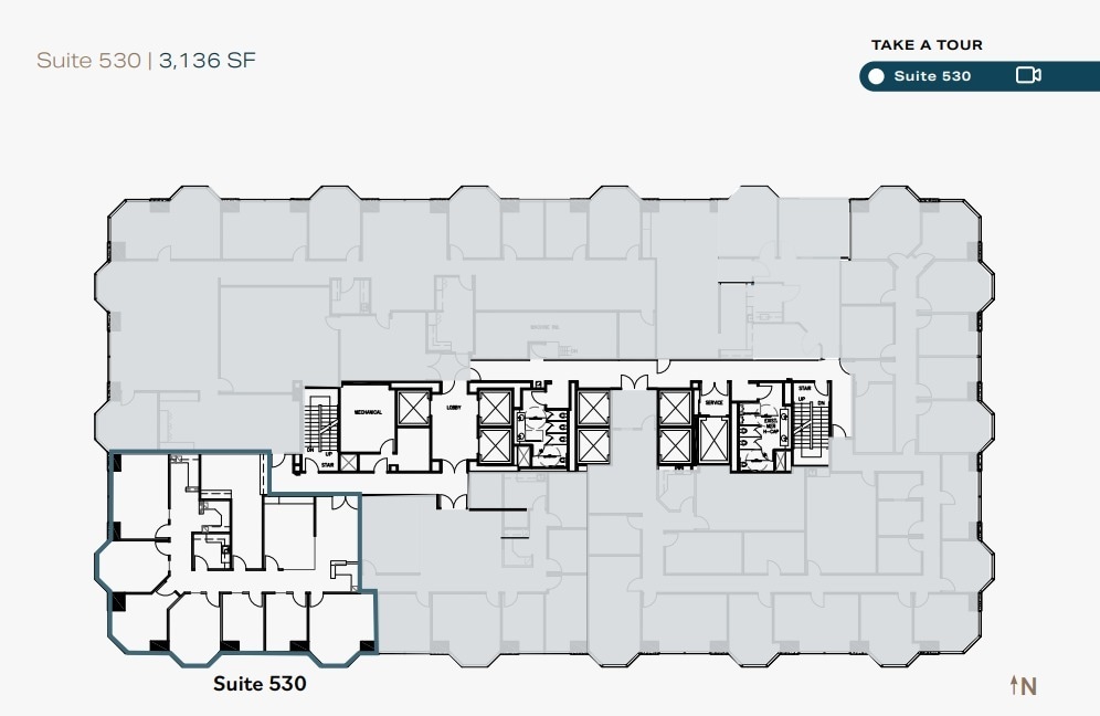 550 W C St, San Diego, CA à louer Plan d’étage– Image 1 sur 2