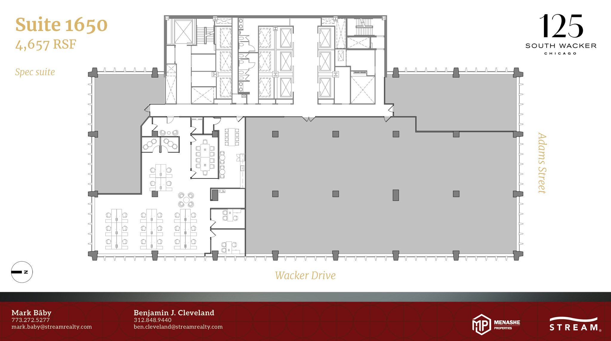 125 S Wacker Dr, Chicago, IL à louer Plan d’étage– Image 1 sur 1
