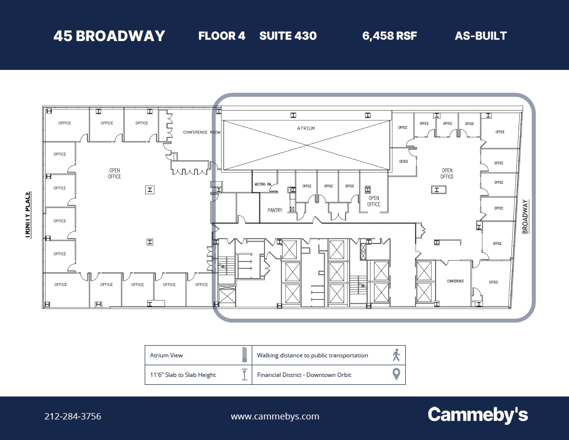 45 Broadway, New York, NY à louer Plan d’étage– Image 1 sur 1