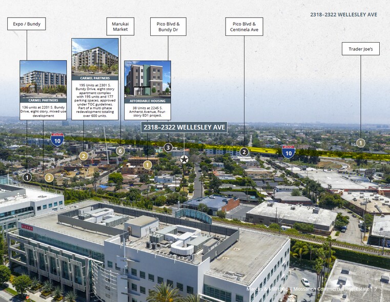 2322 Wellesley Ave, Los Angeles, CA à vendre - Aérien – Image 2 sur 4