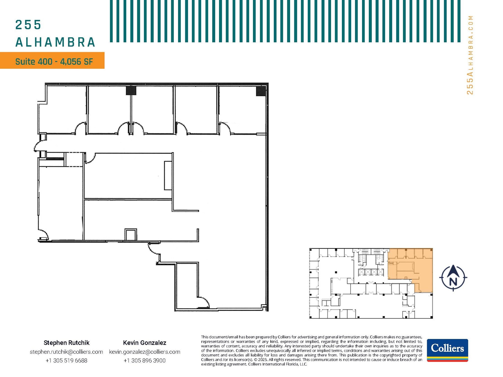 255 Alhambra Cir, Coral Gables, FL à louer Plan d’étage– Image 1 sur 1