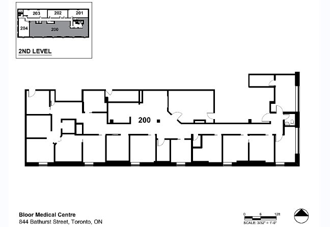 844 Bathurst St, Toronto, ON à louer Plan d’étage– Image 1 sur 1