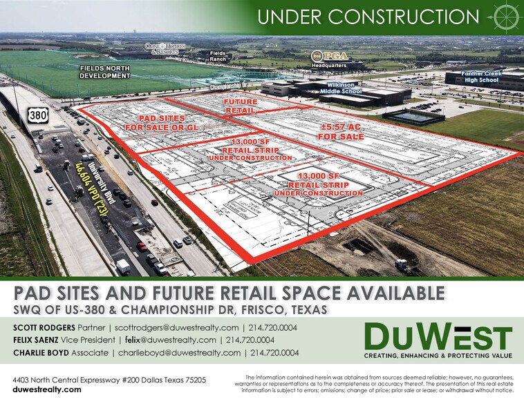 SWC of US Hwy 380 & Championship Dr, Frisco, TX à louer - Photo de l’immeuble – Image 1 sur 12