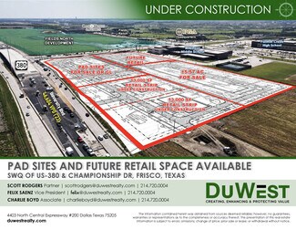 Plus de détails pour SWC of US Hwy 380 & Championship Dr, Frisco, TX - Local commercial à louer