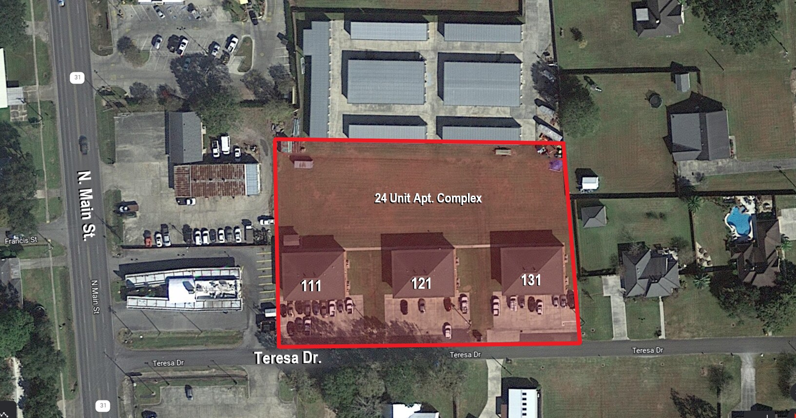 111-131 Teresa Dr, Saint Martinville, LA à vendre Aérien– Image 1 sur 17
