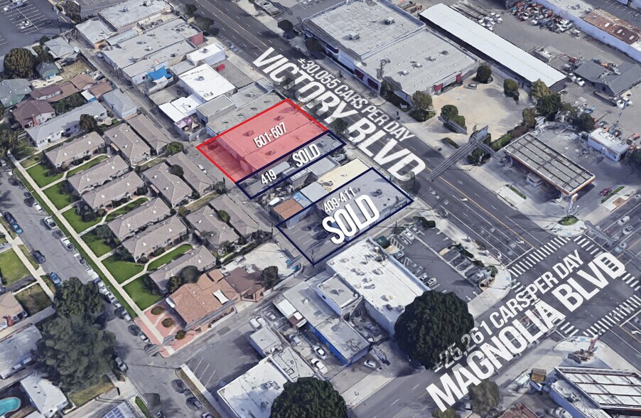 501-507 N Victory Blvd, Burbank, CA à vendre - Aérien – Image 2 sur 7