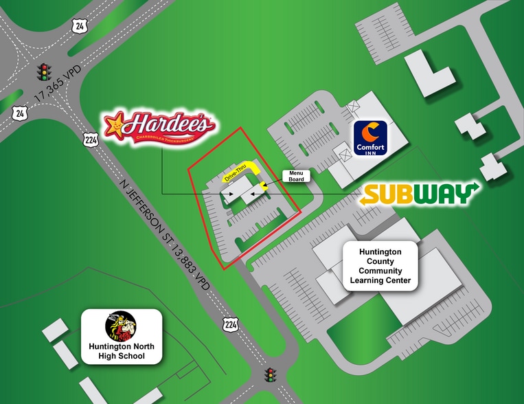 2207 N Jefferson St, Huntington, IN à vendre - Plan de site – Image 3 sur 4