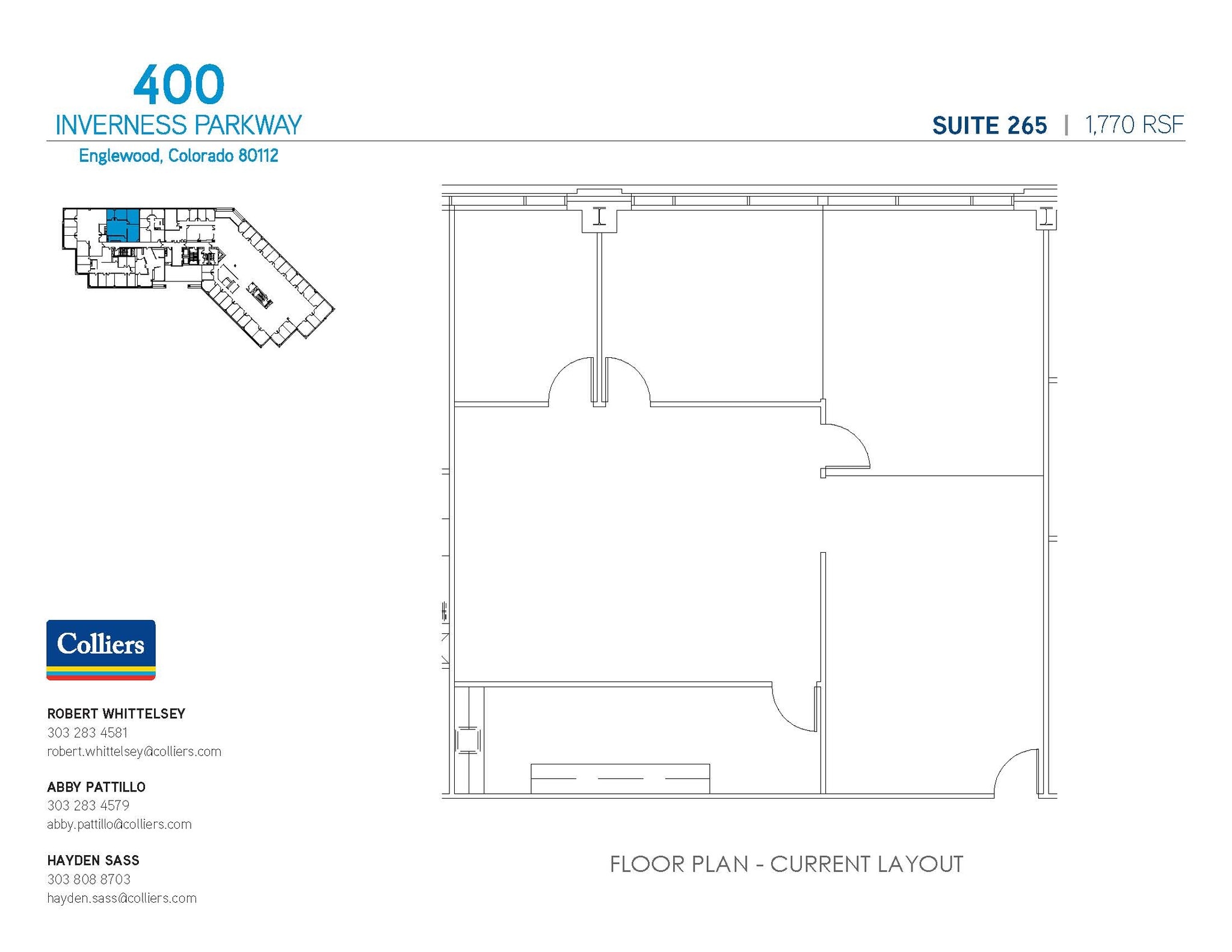 400 Inverness Pky, Englewood, CO à louer Plan d’étage– Image 1 sur 1