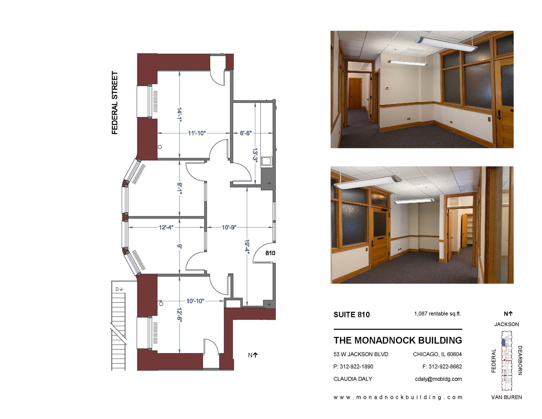 53 W Jackson Blvd, Chicago, IL à louer Plan d’étage– Image 1 sur 5