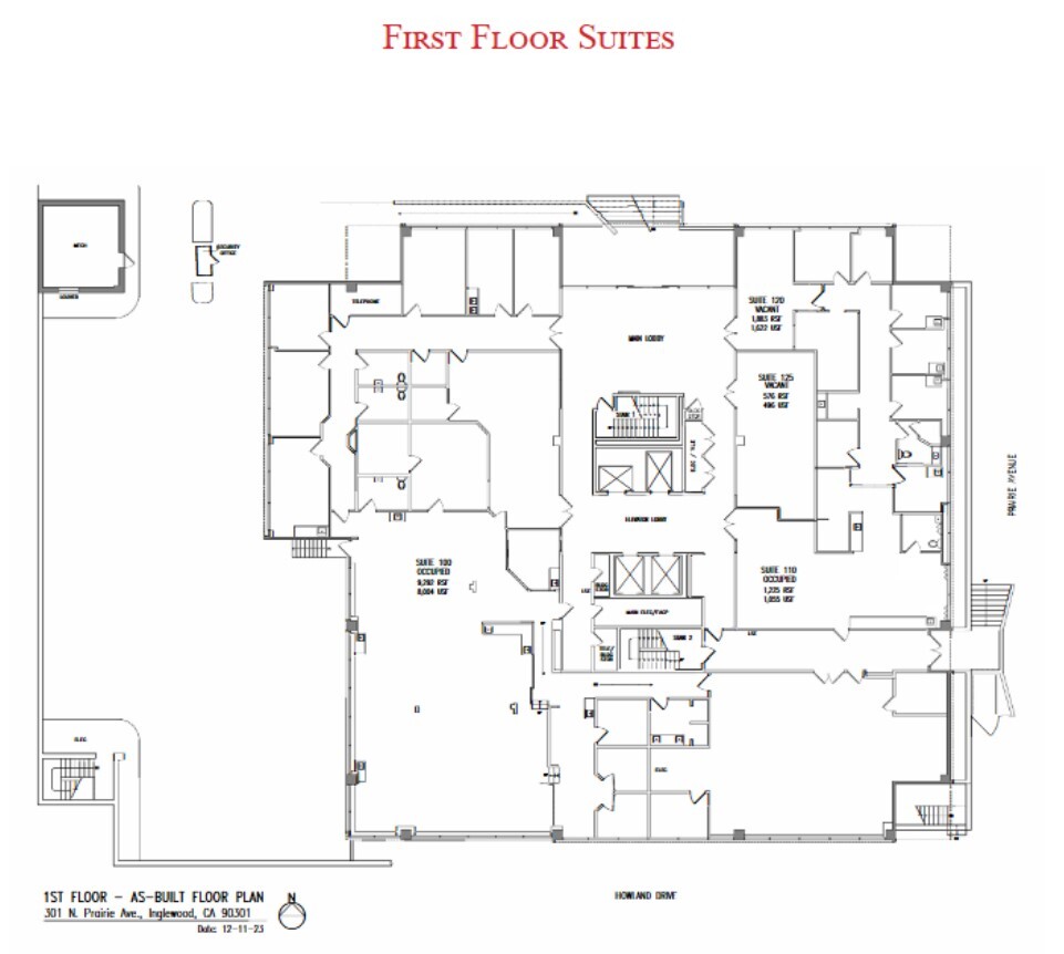 301 N Prairie Ave, Inglewood, CA à louer Plan d’étage– Image 1 sur 1