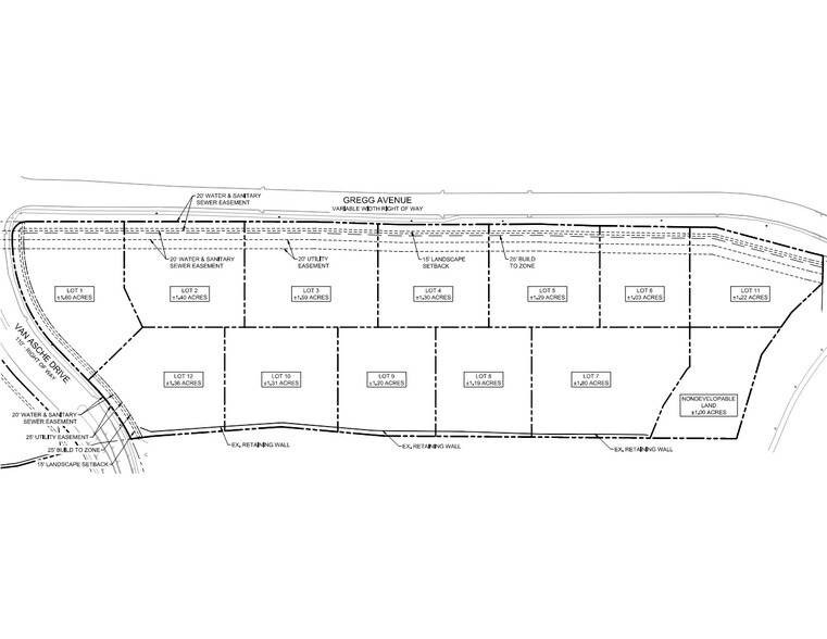 N Gregg Ave, Fayetteville, AR à vendre - Plan cadastral – Image 1 sur 5