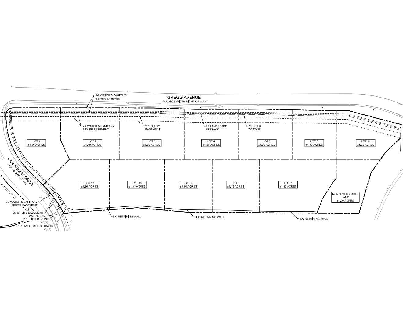 N Gregg Ave, Fayetteville, AR à vendre Plan cadastral– Image 1 sur 6