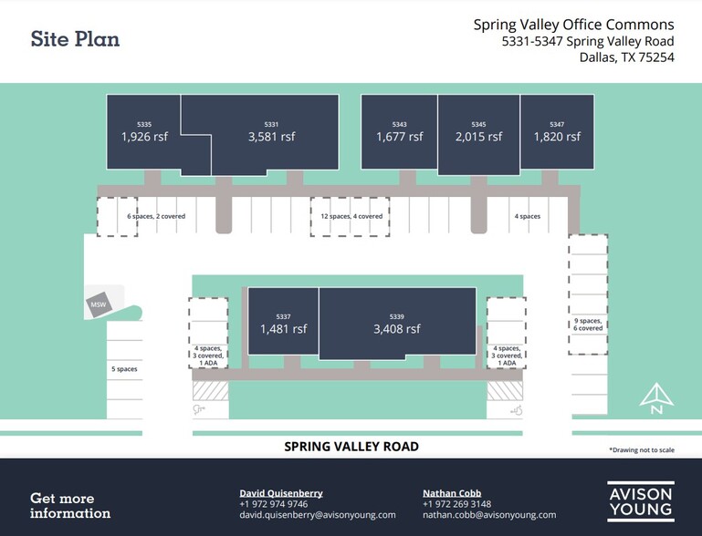 5331-5335 Spring Valley Rd, Dallas, TX à louer - Plan de site – Image 3 sur 3