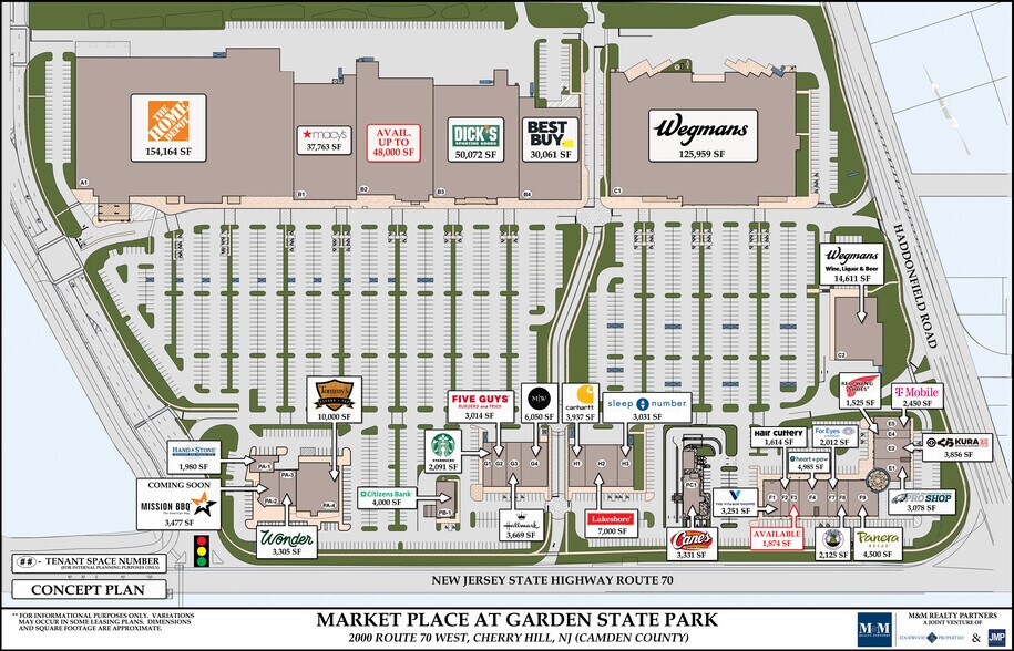 901-957 Haddonfield Rd, Cherry Hill, NJ à louer - Plan de site – Image 2 sur 3