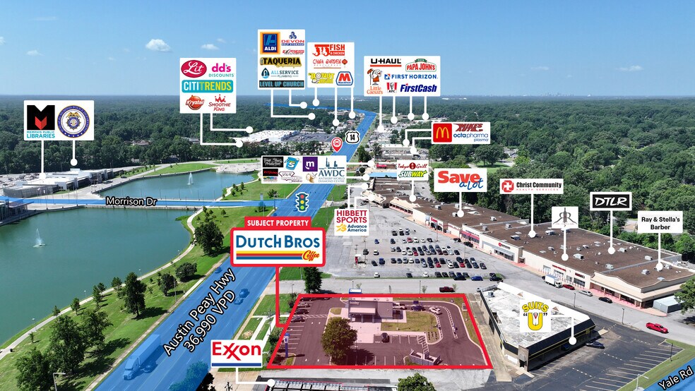 3495 Austin Peay Hwy, Memphis, TN à vendre - Aérien – Image 3 sur 5