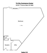 1815 W 1st Ave, Mesa, AZ à louer Plan d’étage– Image 1 sur 1