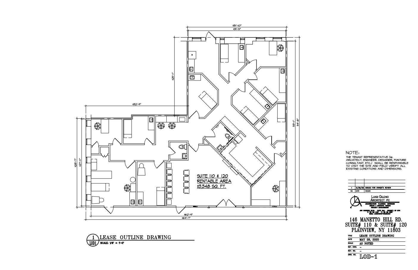 146 A Manetto Hill Rd, Plainview, NY à louer Plan d’étage– Image 1 sur 1