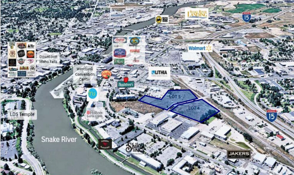 Lots 4 & 5 Wardell Ave, Idaho Falls, ID à vendre - Aérien – Image 3 sur 4