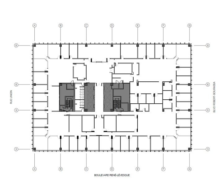 630 Boul René-Lévesque O, Montréal, QC à louer Plan d’étage– Image 1 sur 1