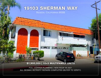 Plus de détails pour 19103 Sherman Way, Reseda, CA - Logement à vendre