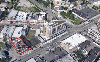 3430 W Diversey Ave, Chicago, IL - VUE AÉRIENNE  vue de carte