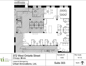 372 W Ontario St, Chicago, IL à louer Plan d’étage– Image 1 sur 11
