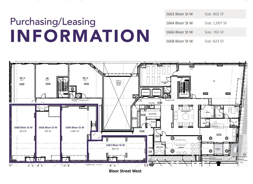1662-1668 Bloor St W, Toronto, ON à louer Plan d’étage– Image 1 sur 3