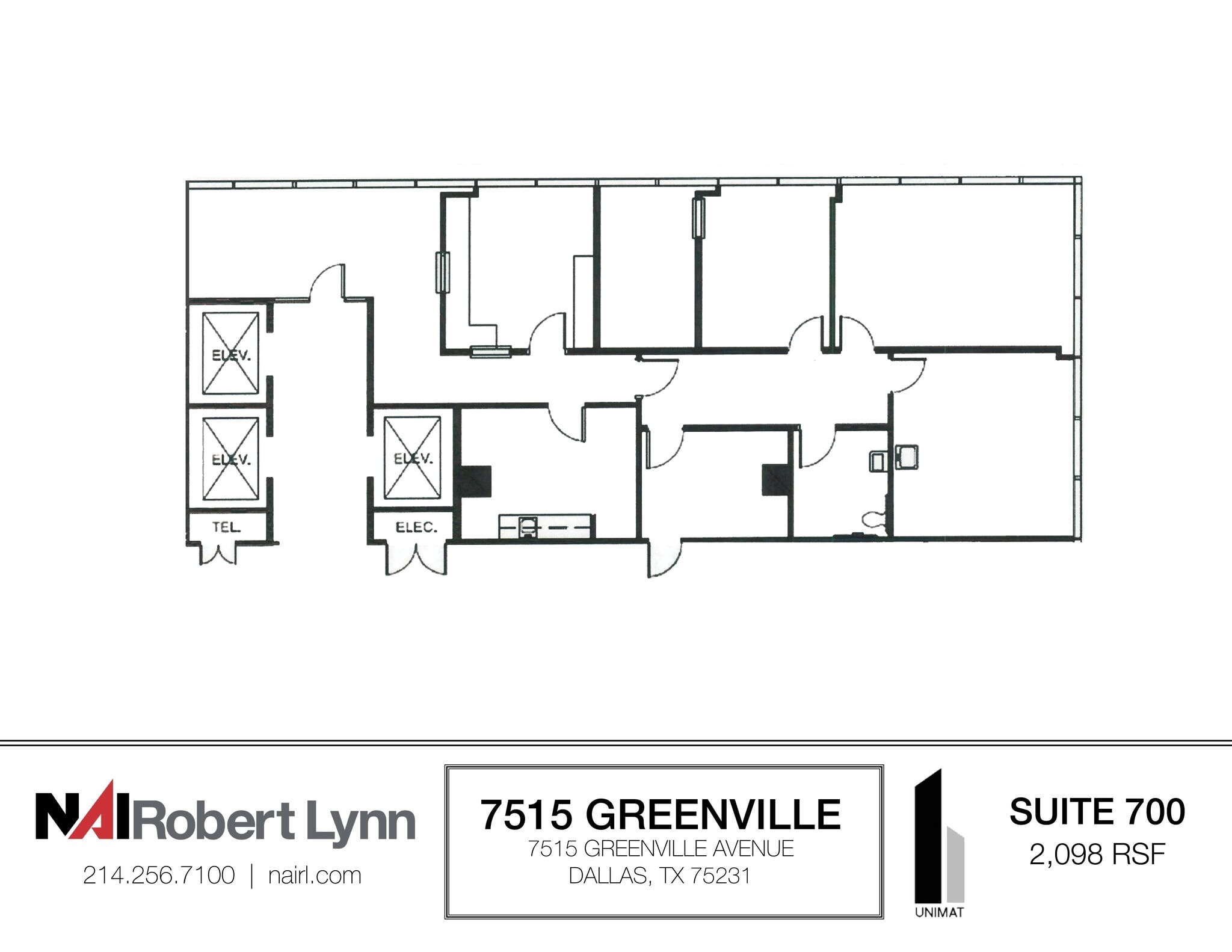 7515 Greenville Ave, Dallas, TX à louer Plan d’étage– Image 1 sur 1