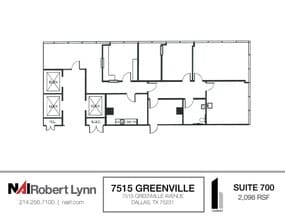 7515 Greenville Ave, Dallas, TX à louer Plan d’étage– Image 1 sur 1