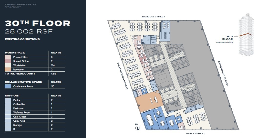 7 World Trade Center, New York, NY à louer Plan d’étage– Image 1 sur 1