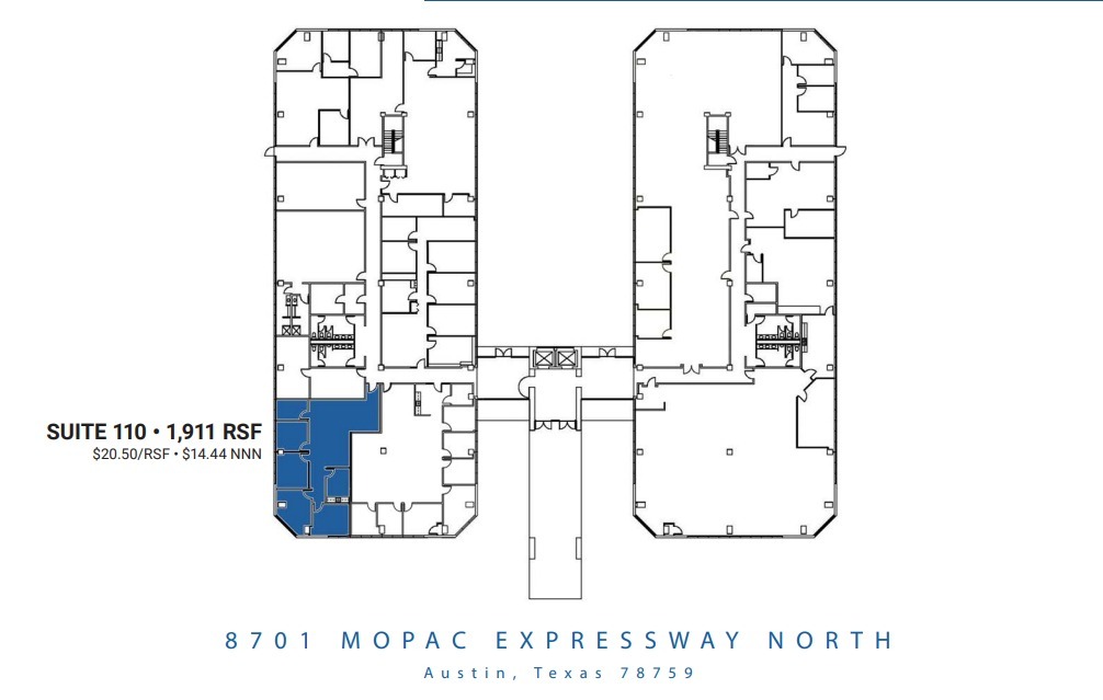 8701 N MoPac Expy, Austin, TX à louer Plan d’étage– Image 1 sur 1