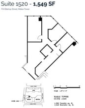 733 Bishop St, Honolulu, HI à louer Plan d’étage– Image 1 sur 1
