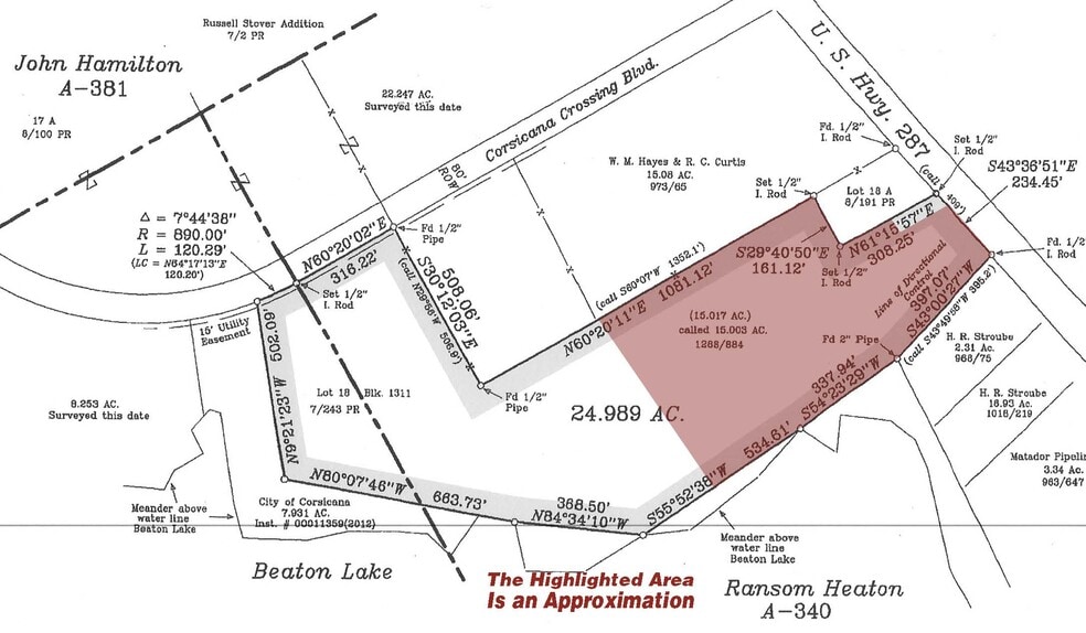 022 U.S. 287 Hwy, Corsicana, TX à vendre - Plan de site – Image 2 sur 3
