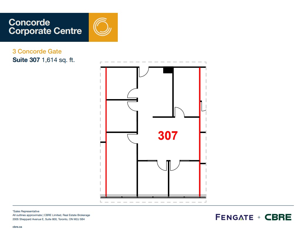 3 Concorde Gate, Toronto, ON à louer Plan d’étage– Image 1 sur 1