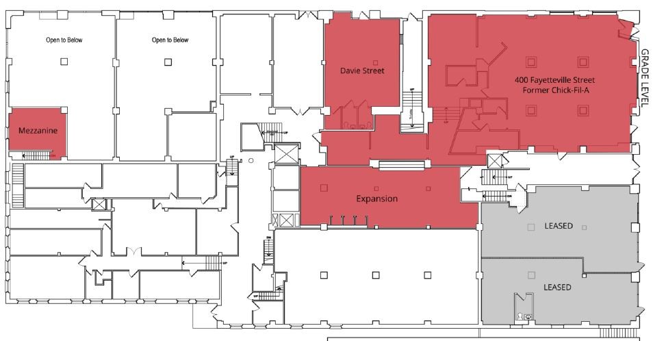 400 Fayetteville St, Raleigh, NC à louer Plan d’étage– Image 1 sur 1