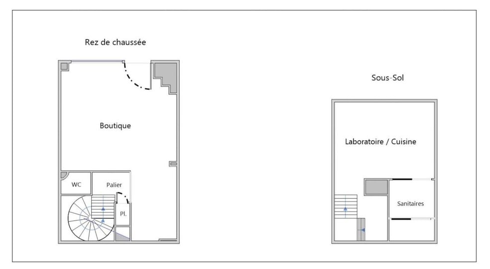 Local commercial dans Paris à vendre - Plan d’étage – Image 1 sur 1