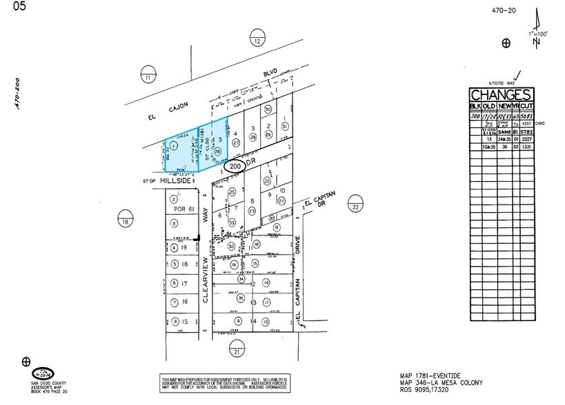 7893 El Cajon Blvd, La Mesa, CA à louer - Plan cadastral – Image 2 sur 2