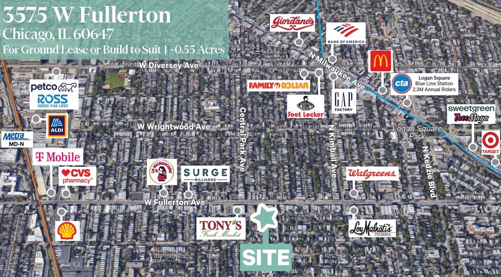 3563-3579 W Fullerton Ave, Chicago, IL à louer - Photo de l’immeuble – Image 2 sur 5