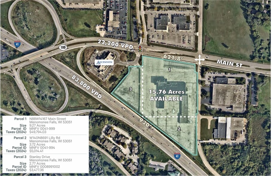 N88W14167 Main St, Menomonee Falls, WI à vendre - Plan cadastral – Image 2 sur 2