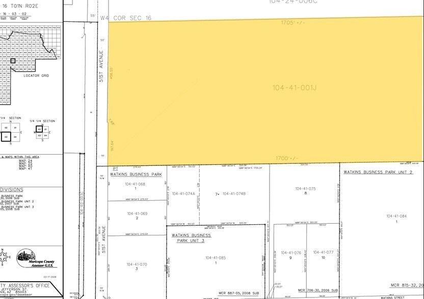 2021 S 51st Ave, Phoenix, AZ à louer - Plan cadastral – Image 3 sur 5