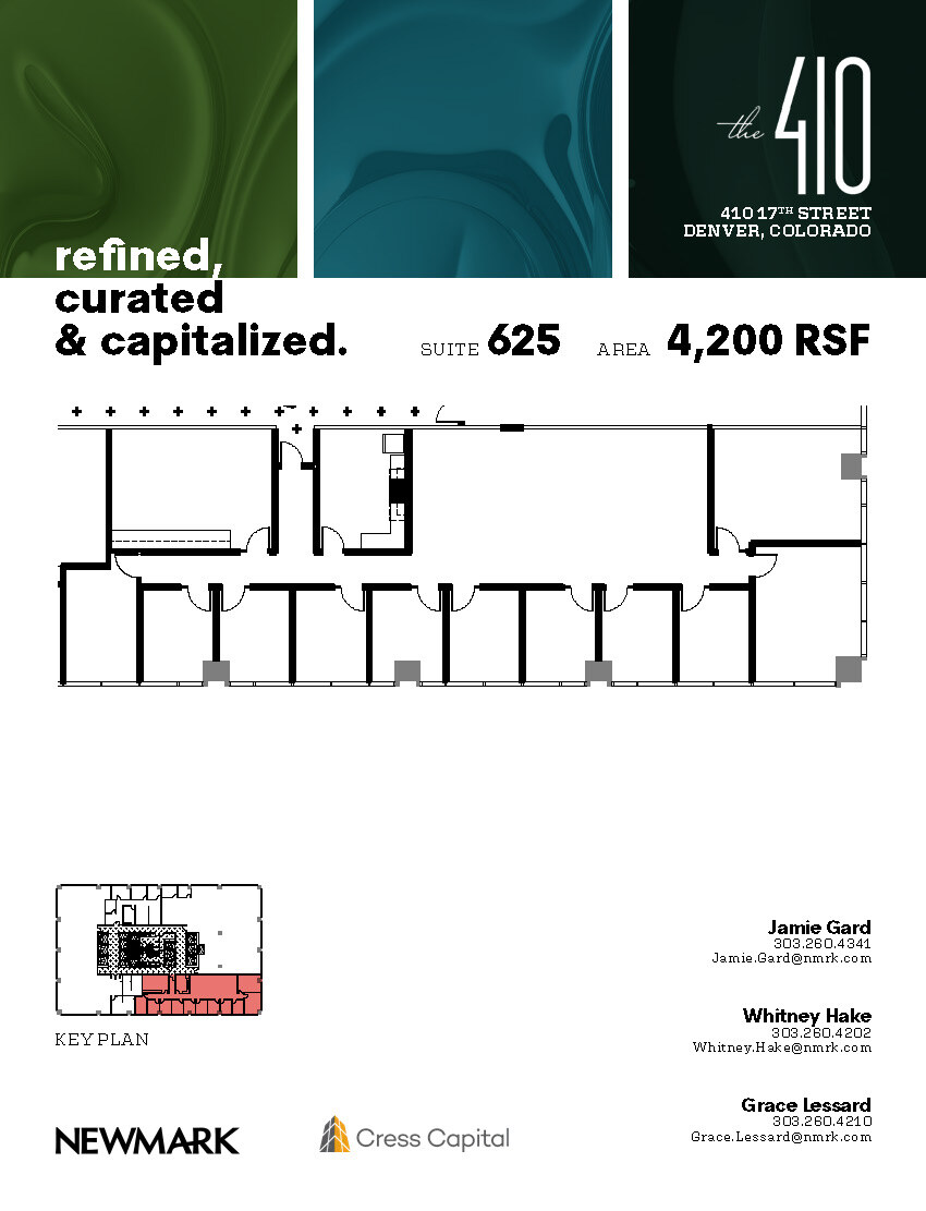410 17th St, Denver, CO à louer Plan d’étage– Image 1 sur 1