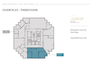 3180 University Ave, San Diego, CA à louer Plan d’étage– Image 1 sur 1
