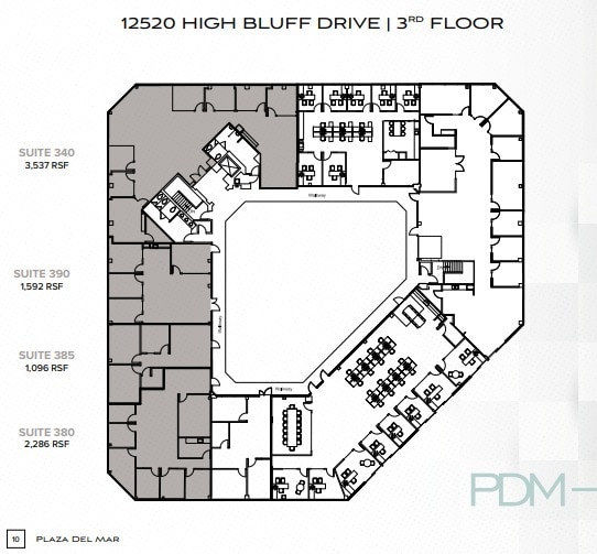 12520 High Bluff Dr, San Diego, CA à louer Plan d’étage– Image 1 sur 1