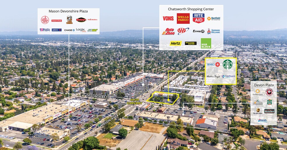 20516 Devonshire St, Chatsworth, CA à vendre - Aérien – Image 3 sur 5