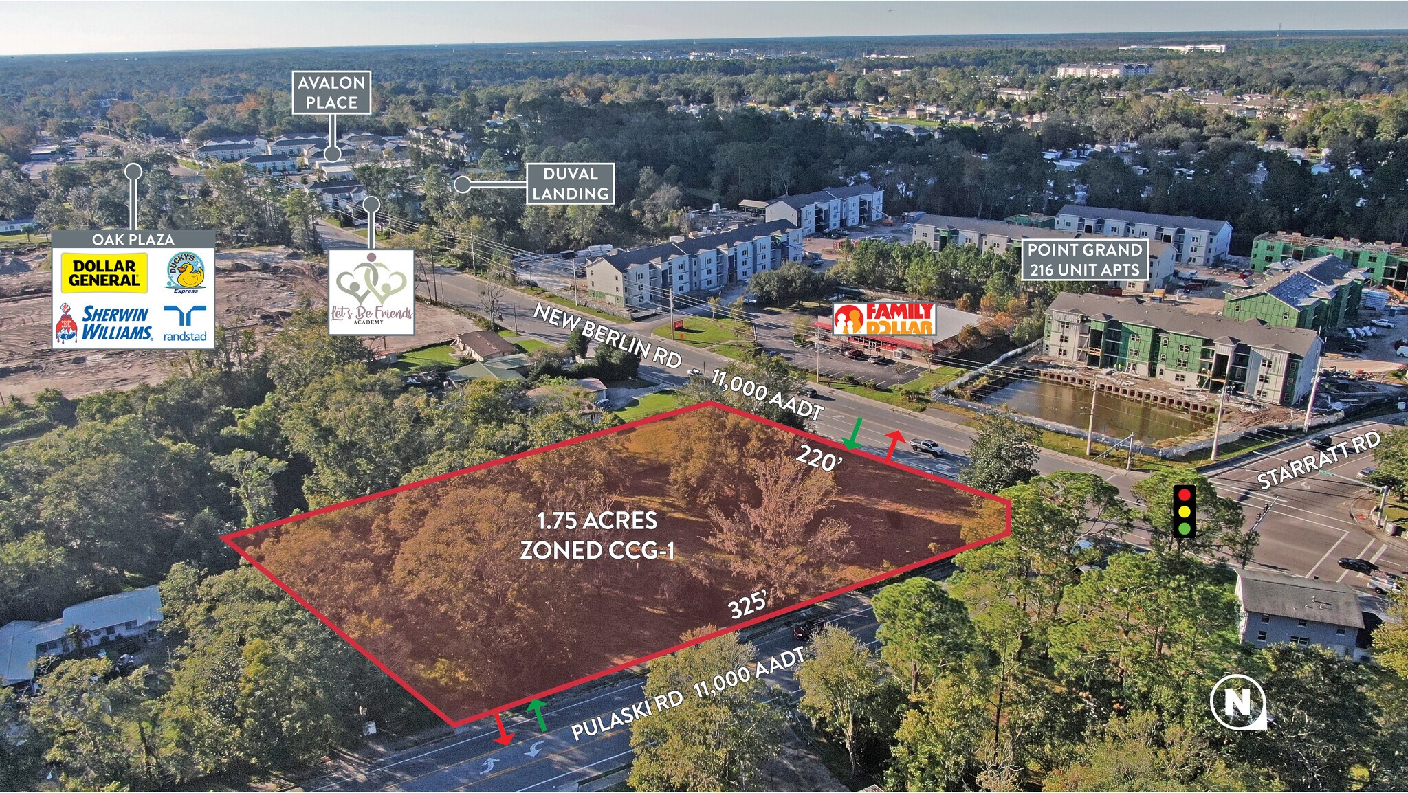 940 New Berlin Rd, Jacksonville, FL à vendre Aérien– Image 1 sur 2