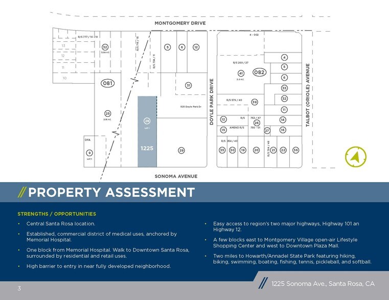 1225 Sonoma Ave, Santa Rosa, CA à vendre - Plan de site – Image 3 sur 5