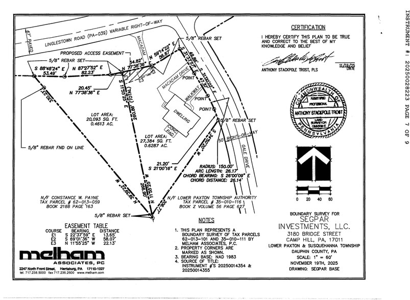 2198 Gale Dr, Harrisburg, PA à vendre - Plan cadastral – Image 2 sur 5