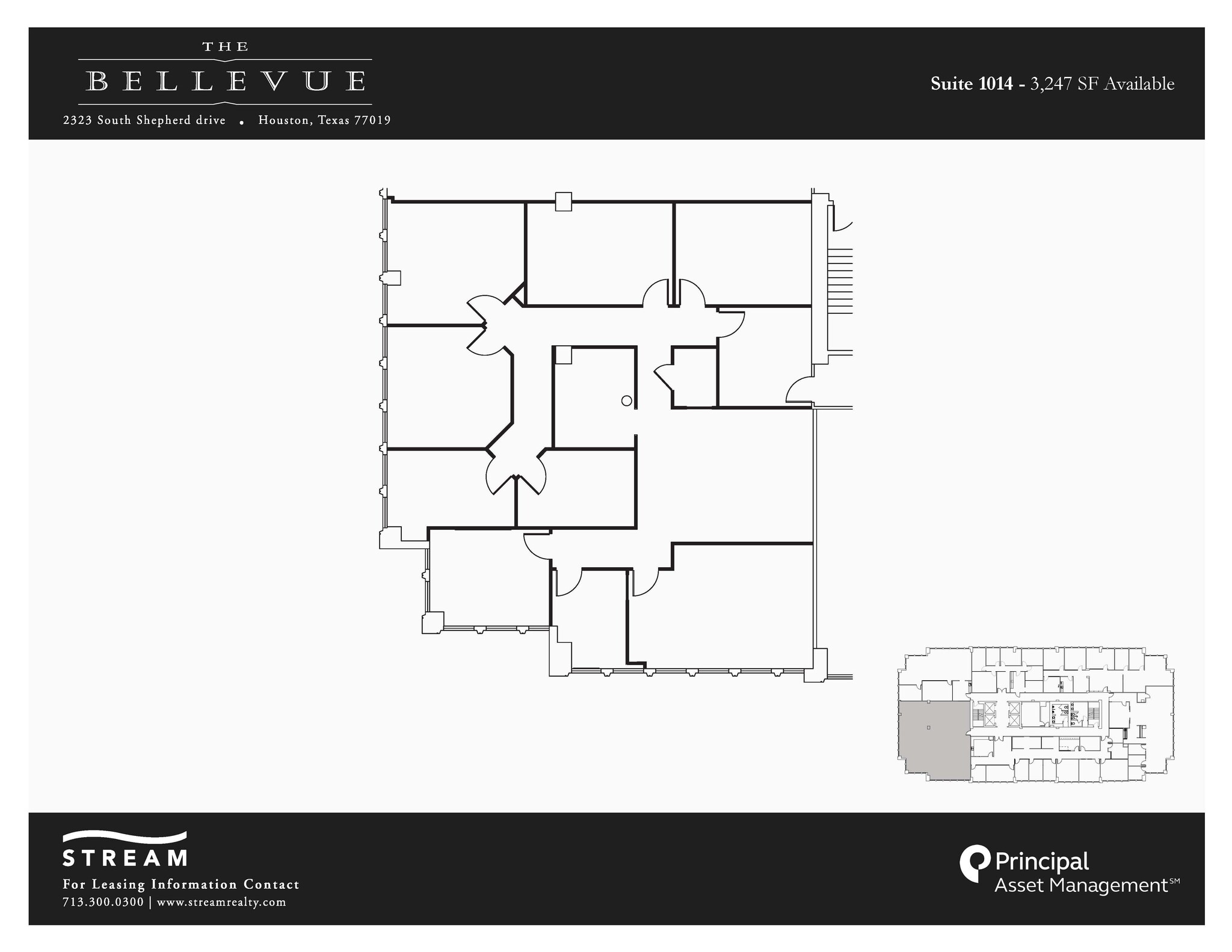 2323 S Shepherd Dr, Houston, TX à louer Plan d’étage– Image 1 sur 2