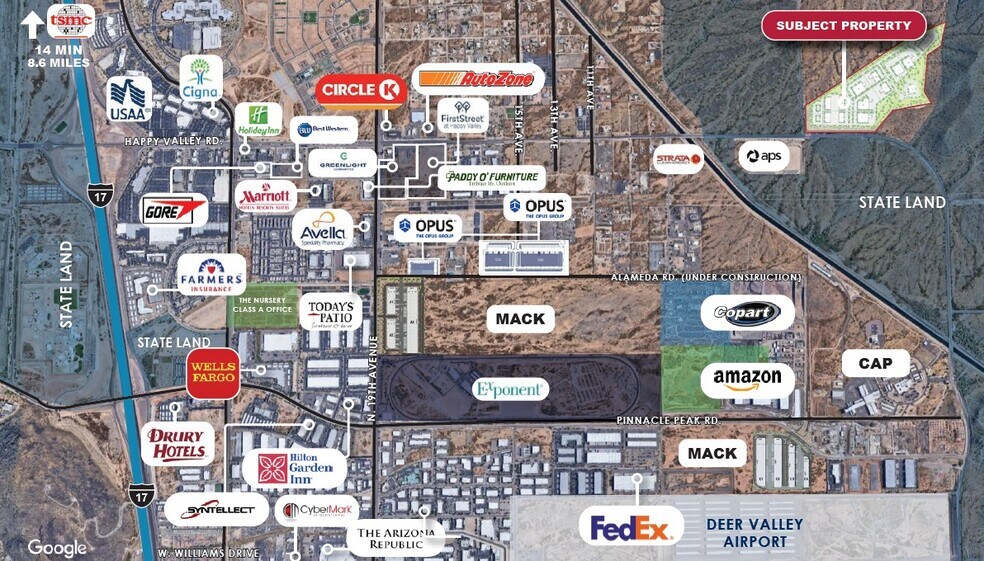 NEC Central Ave & Happy Valley Rd, Phoenix, AZ à vendre - Aérien – Image 3 sur 3